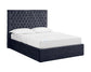 Flat Buttoned Headboard Lift Up Ottoman Bed
