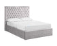 Flat Buttoned Headboard Lift Up Ottoman Bed