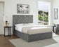 Flat Buttoned Headboard Lift Up Ottoman Bed