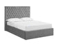 Flat Buttoned Headboard Lift Up Ottoman Bed